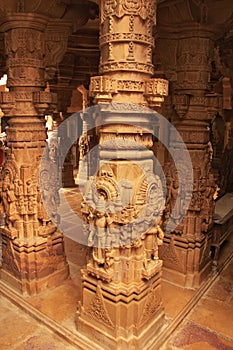 Decorative carving of Jain temples, Jaisalmer, India