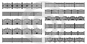 Decorative cast iron fences - seamless borders