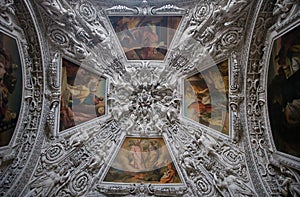 The decorative ceiling