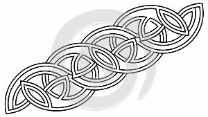 A Decorative Celtic Knot Braid Pattern Vector Line Art, vector design Generative AI