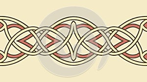 Decorative Celtic Knot Pattern for Border or Background, vector design Generative AI