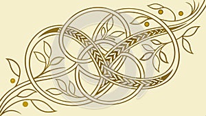 Decorative Celtic knot pattern with interwoven design vector design Generative AI