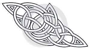 Decorative Celtic Knotwork Border Design, vector design Generative AI