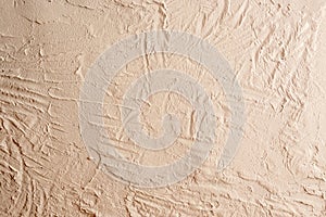 Decorative cement plaster effect from the wall