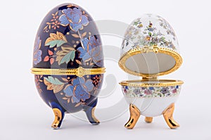 Decorative ceramic Faberge eggs