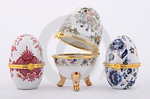 Decorative ceramic Faberge eggs