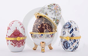 Decorative ceramic Faberge eggs