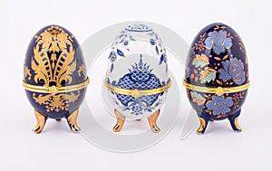 Decorative ceramic Faberge eggs