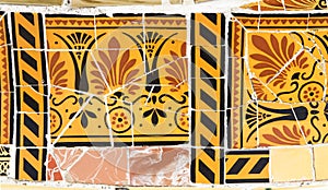 Decorative ceramic tiles