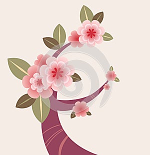 Decorative Cherry Blossom Branch