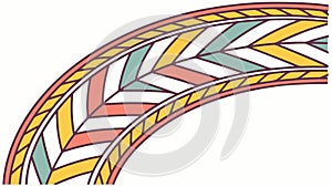 Decorative chevron pattern border, modern and dynamic design element, vector design Generative AI