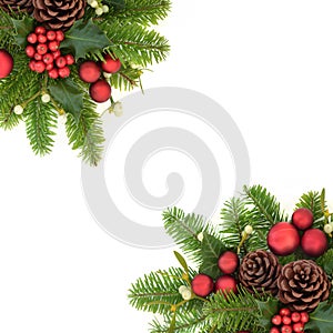 Decorative Christmas Background Border