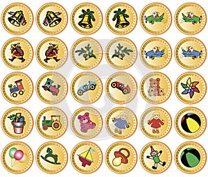 Decorative christmas buttons