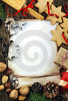 Decorative christmas frame background