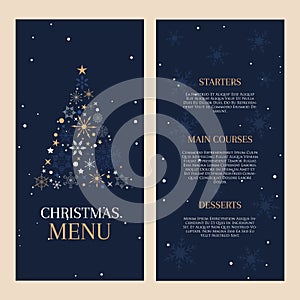 Decorative Christmas menu design