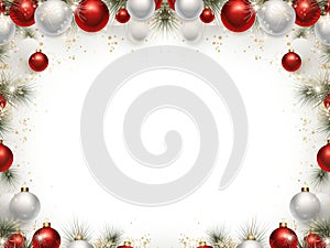 a decorative christmas themed border outside edges