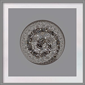 Decorative Circle Pattern In A Photo Frame