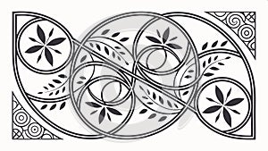 Decorative circular pattern with intricate abstract design elements vector design Generative AI