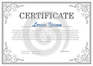 Decorative clasic certificate template