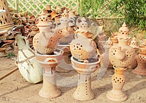 Decorative clay tea pots