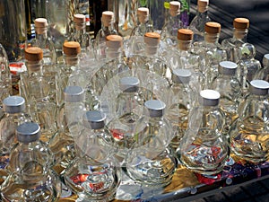 Decorative Clear Glass Bottles