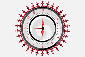 Floral Mandala Clock Design