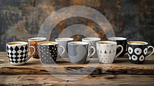 The Decorative Coffee Mugs.AI generated image