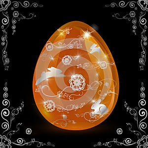 Decorative colored Easter egg for any design