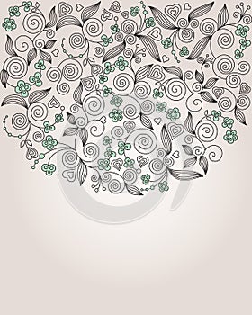 Decorative colorful flower illustration