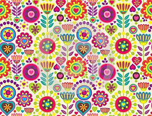 Decorative colorful funny seamless pattern