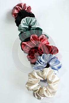 Decorative colorful silk hair bows