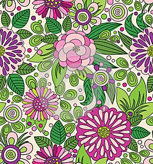 Decorative colourful picturesque seamless pattern