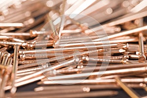 Decorative copper nails