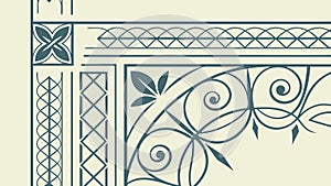 Decorative Corner Border Element Vector Design, vector design Generative AI