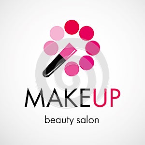 Decorative cosmetic, makeup, beauty salon, stylist vector logo design template