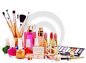 Decorative cosmetics and perfume. photo