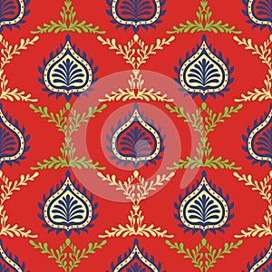 Decorative damask vector seamless pattern design