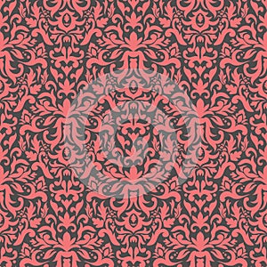 Decorative damask vector seamless pattern design