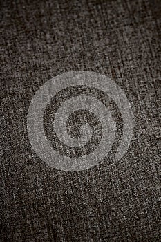 Decorative dark linen fabric textured background for interior, furniture design and art canvas backdrop