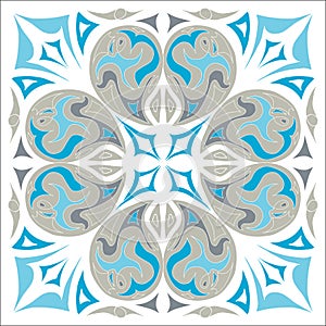 Decorative design abstract tiled eastern mediterranian scarf pattern photo