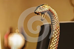 Decorative desktop decoration snake with open mouth