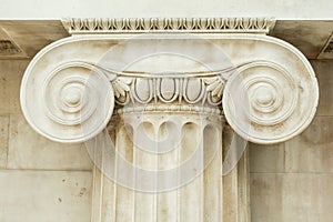 Decorative detail of an ancient Ionic column