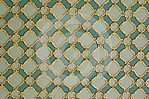 Decorative details on the Imperial Council hallway ceiling Topkapi Palace Istanbul Turkey