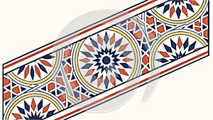 Decorative Diagonal Border with Geometric Pattern, vector design Generative AI