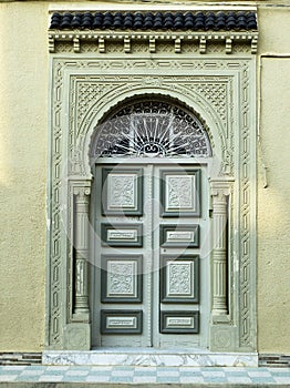 Decorative door to a house