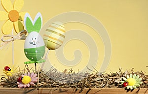 Decorative easter decorations on a stick, Happy Easter
