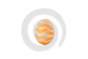 Decorative easter egg isolated on white background