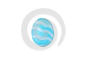 Decorative Easter egg isolated on white background