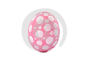 Decorative Easter egg isolated on white background