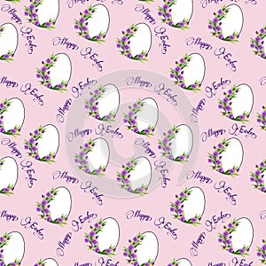 Pattern on a colored background decorative Easter eggs